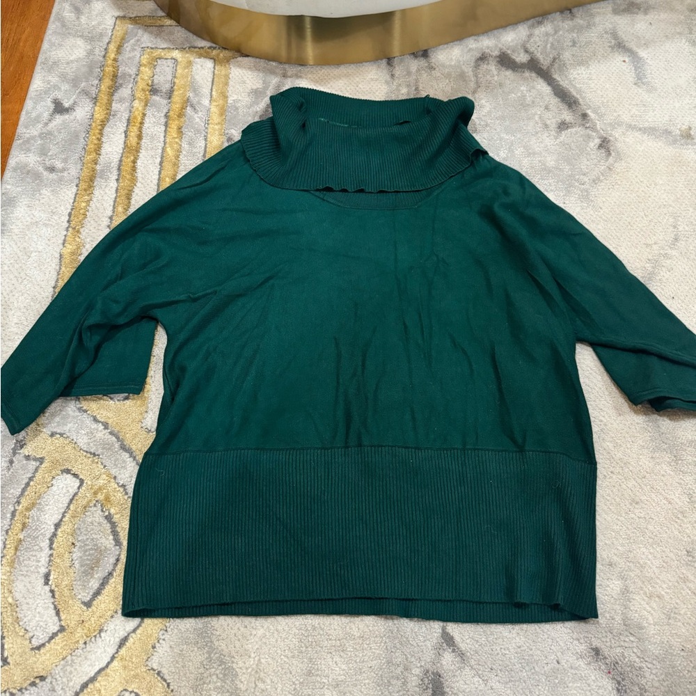 Women’s green turtleneck sweater size 1x